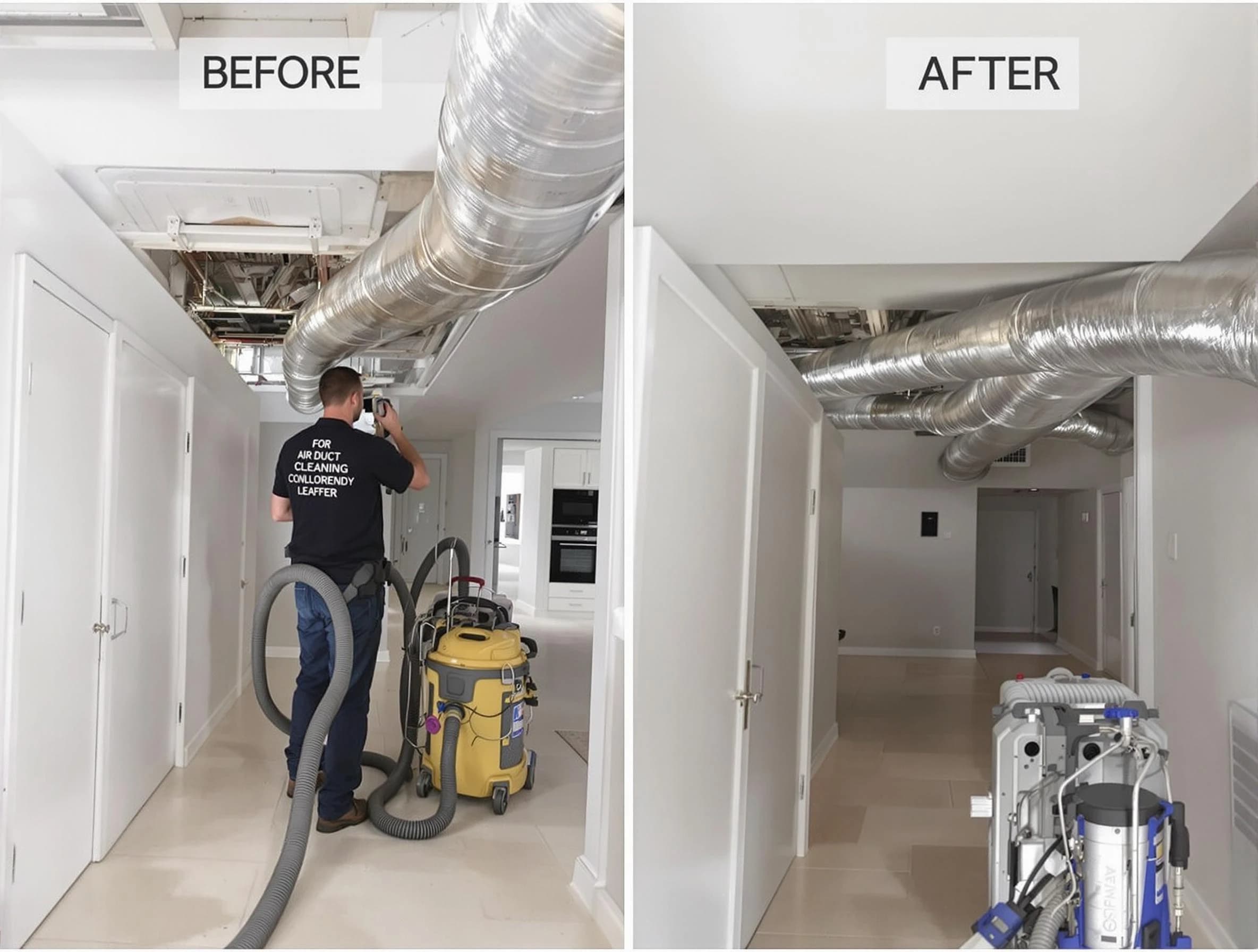 Rialto Air Duct Cleaning professional performing thorough air duct cleaning in Rialto